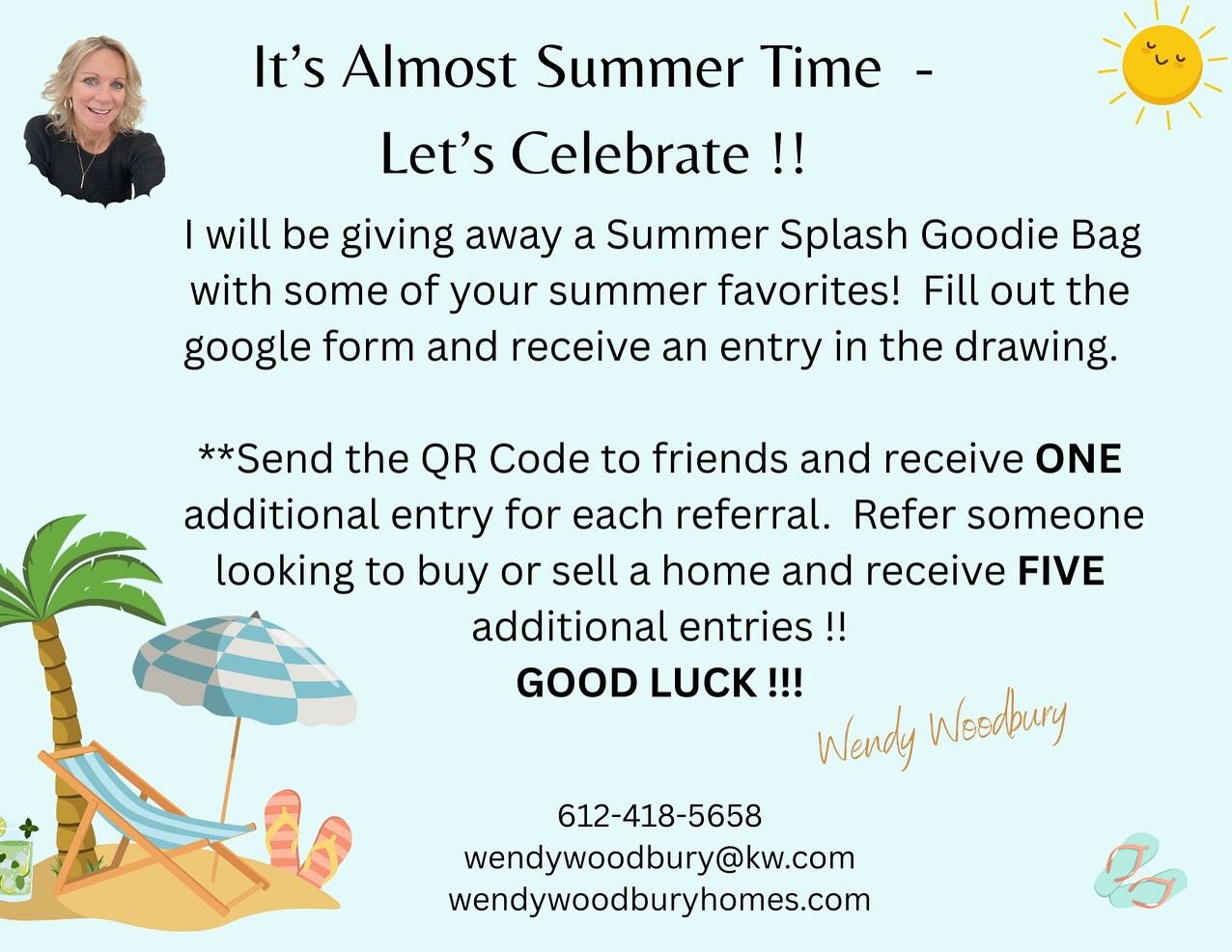 Tomorrow is last day to enter in the giveaway! LINK IS IN BIO 🔗 or SCAN QR CODE! 🏝️☀️ The Summer Goodie Bag could be yours!