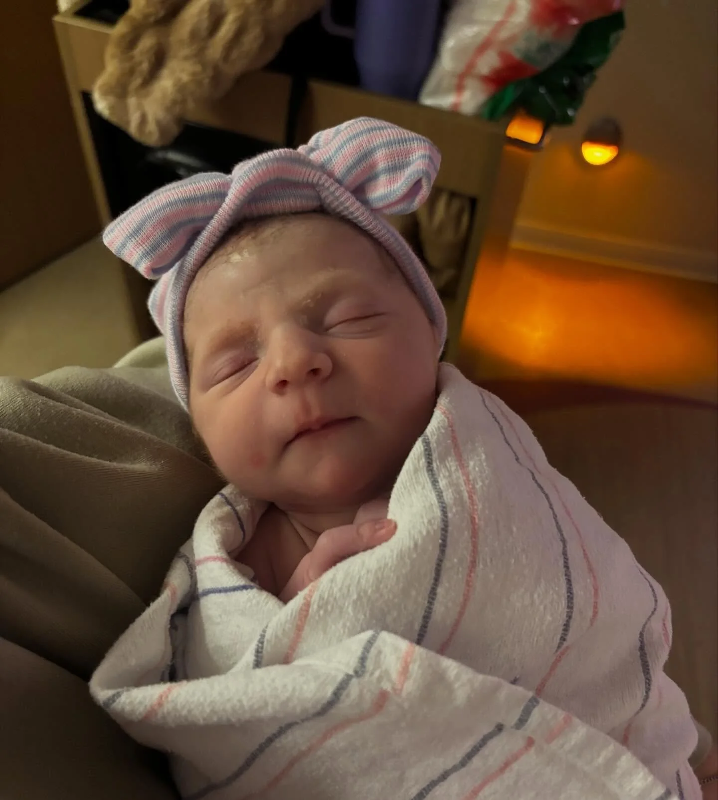 This sweet little girl has captured my heart already 💗💕 !  Love ya lots Mayven Mae - can&rsquo;t wait for our KK and M&amp;M adventures 💗💕! Congratulations Ben &amp; Lexi ❤️🥰!