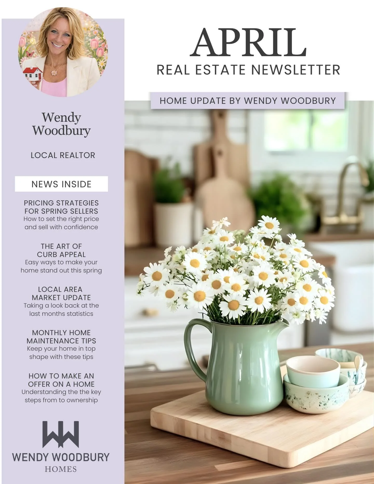 April greetings from Wendy Woodbury Homes!  The Spring market is here!  2 closings last Friday, 3 offers accepted on Sat/Sun.  This week - new listing sold in 24 hours and 2 more offers signed.  Hold on - Spring market is on 🔥!!!