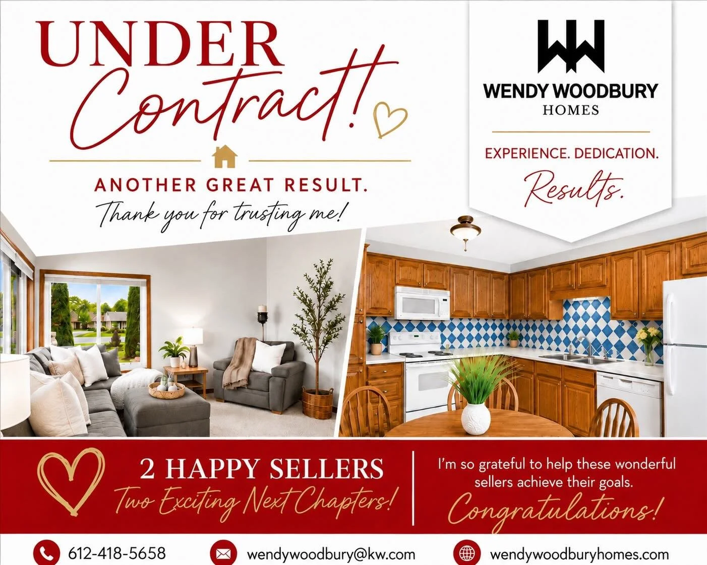 Busy Spring market continues!  Two of my sellers accepted offers yesterday!  Congratulations to all !  #mnhomesforsale #sold  #wendywoodburyhomes