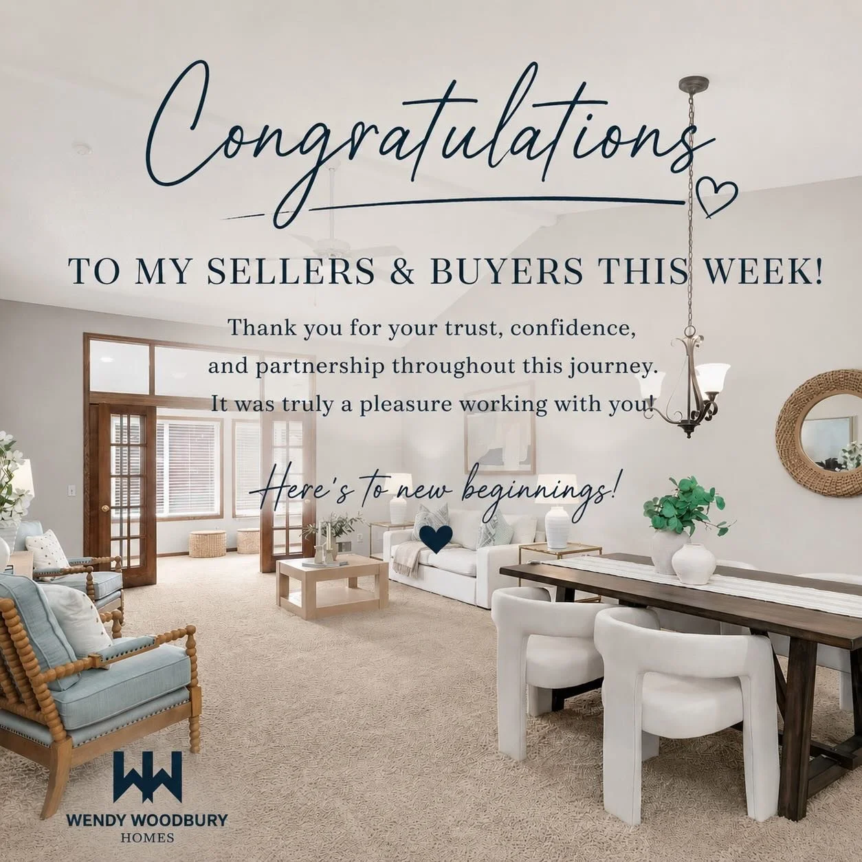 Congratulations Susan, Greg, William, Beth, Randy, &amp; Lisa 🏡🎉!