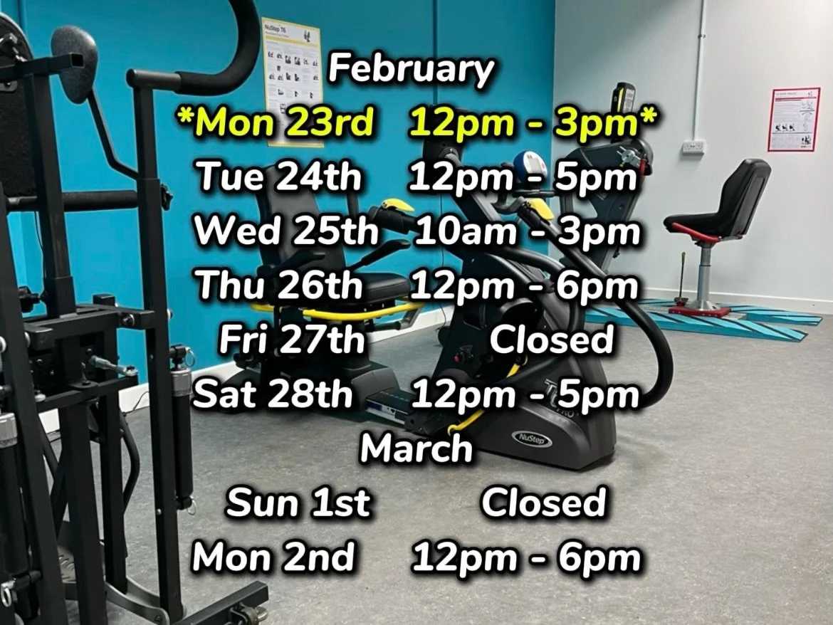 Please note Jenn&rsquo;s Gym will be closing early tomorrow Monday 23rd February. 
Normal timings will resume Tuesday 24th February. 

#openinghours #jennsgym #charity