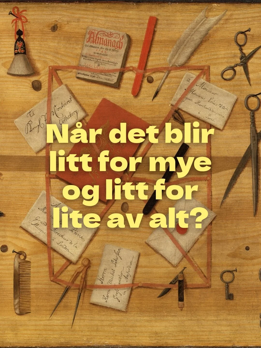 Advarsel: Denne posten er i bunn og grunn skryt av egne bedrifter 😇 Men dette er likevel sant: Jeg har et problem. Jeg vil s&aring; gjerne gj&oslash;re alt! Skrive b&oslash;ker, st&aring; p&aring; scenen, v&aelig;re min egen bookingagent, &oslash;ko