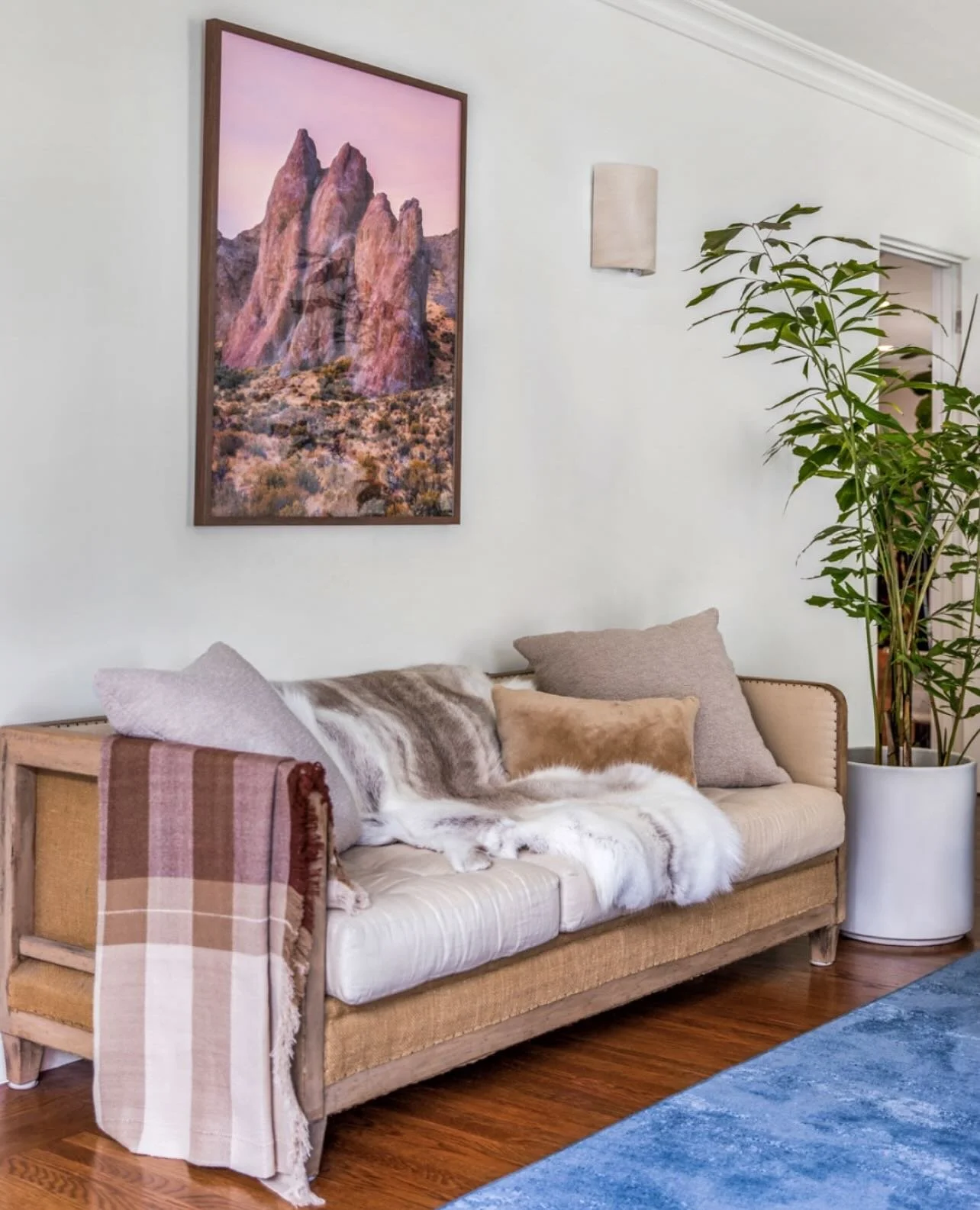 By Friday evening, I&rsquo;m always craving a reset. For me, soft, grounding textures and a cozy corner chair create the perfect spot to journal, sketch out new ideas, plan for family, or read some of my favorite design magazines. These little design