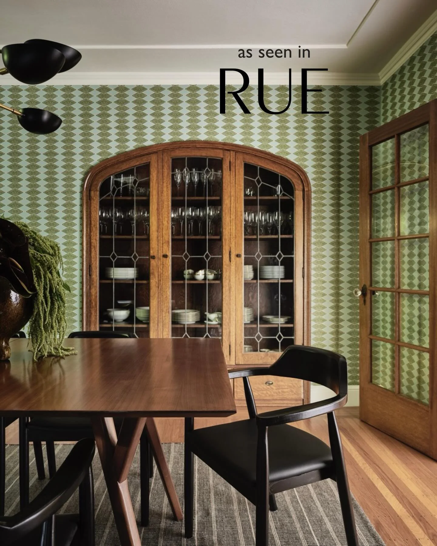 Still dreaming about this one ✨ I&rsquo;m so excited to see this dining room featured in @ruemagazine. 
This space was all about creating a room that has a modern sparkle in a 100 year old classic home. It&rsquo;s welcoming, layered, and ready for ga