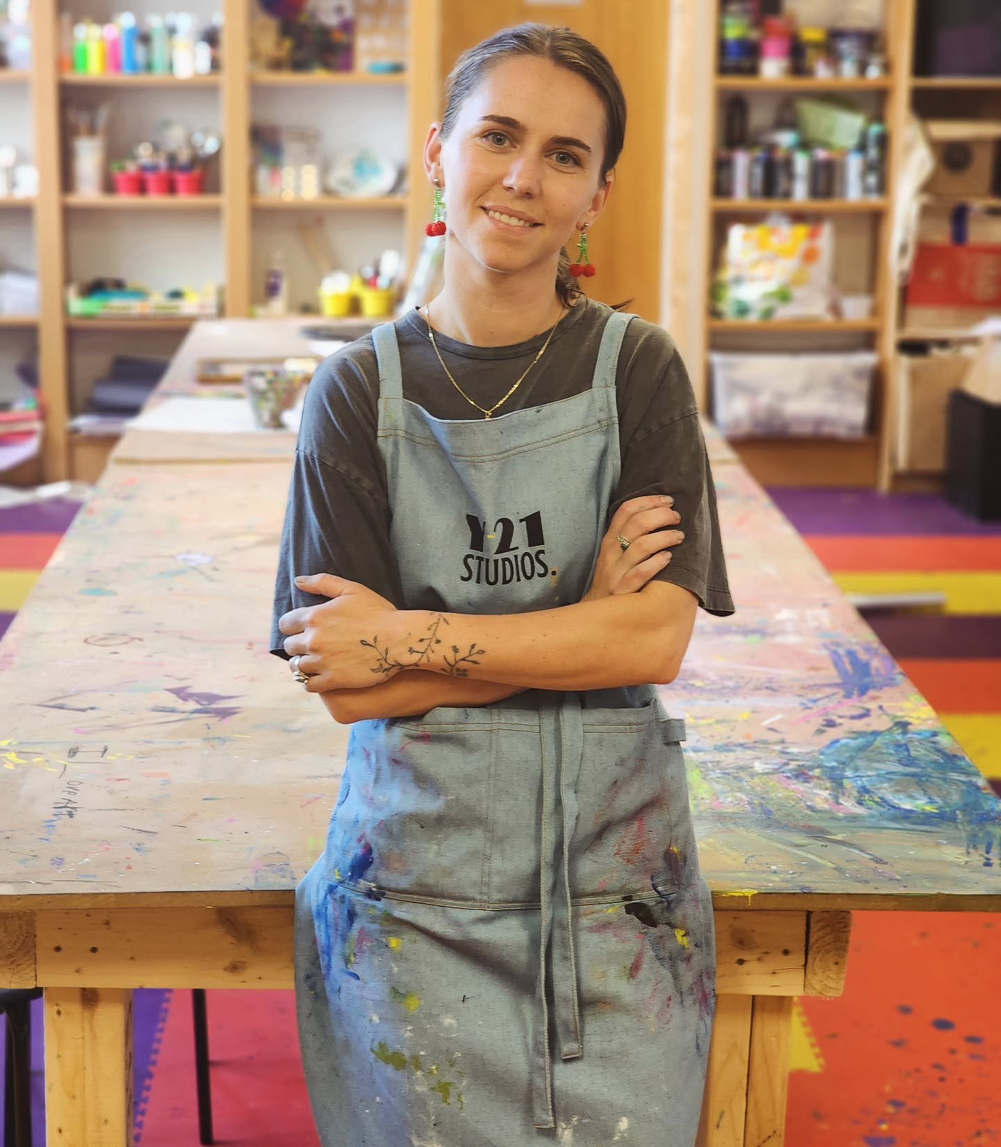 'The art is where my heart is'
Hi. I'm Kristýna. The visionary behind y21 studios.
Setting up a place like this has been my dream for a long time. And now, seeing it physically happening, it's unreal and super exciting. I have always been t