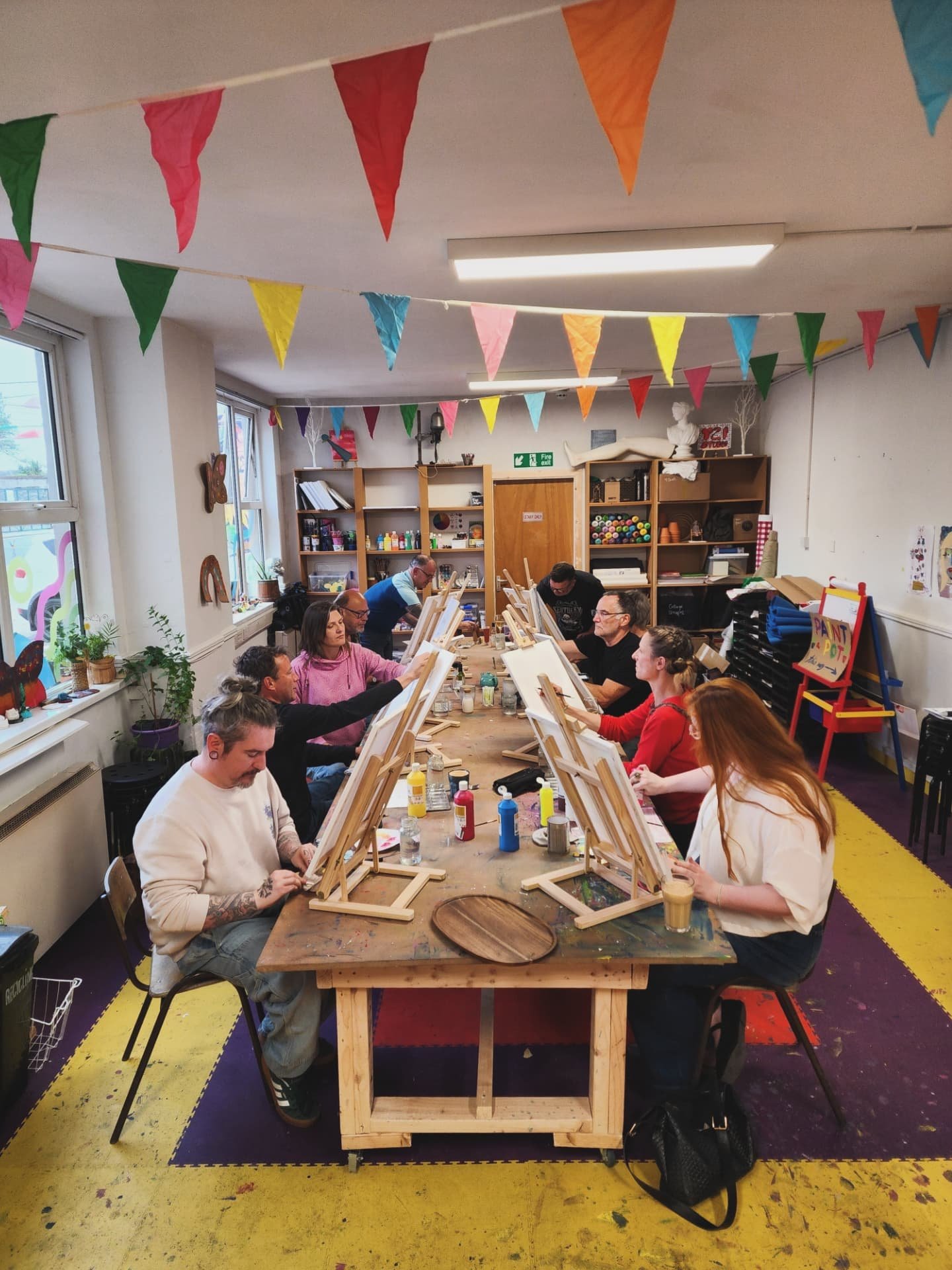 "This was really relaxing - convivial, therapeutic, revealing.",
"Was totally relaxing for the brain."
Our first Paint your Mate session was a great success!
The idea of this session is to bring Mates - couples or friends, to a