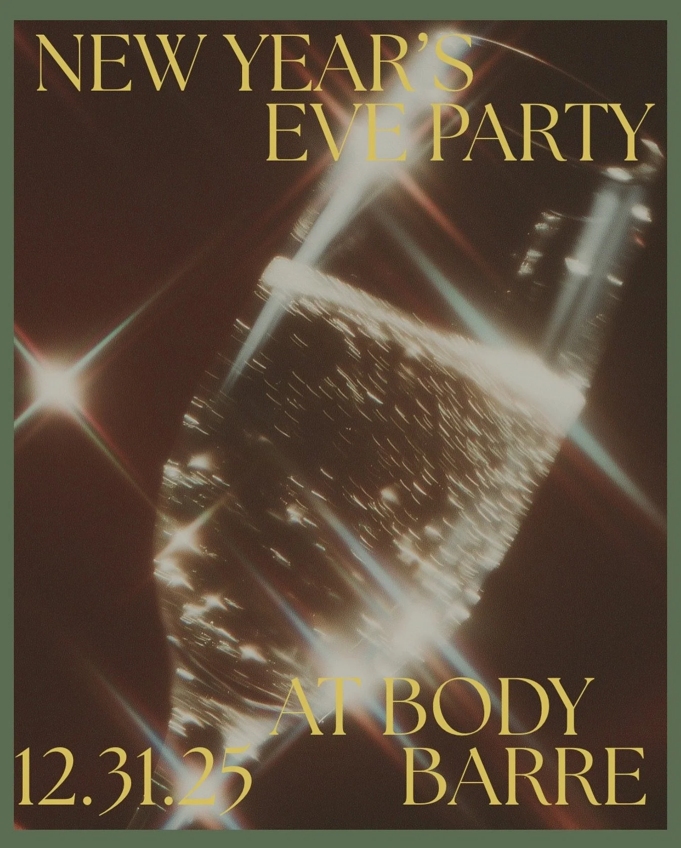 Join us December 31st as we toast to new beginnings with cocktails, special treats, and strong finishes.
💪 Classes run until 1:00 PM &mdash; come move, sip, and celebrate with us! 

#bodybarre #newyear #bodybarresonoma #bodybarreweston #newyear2026