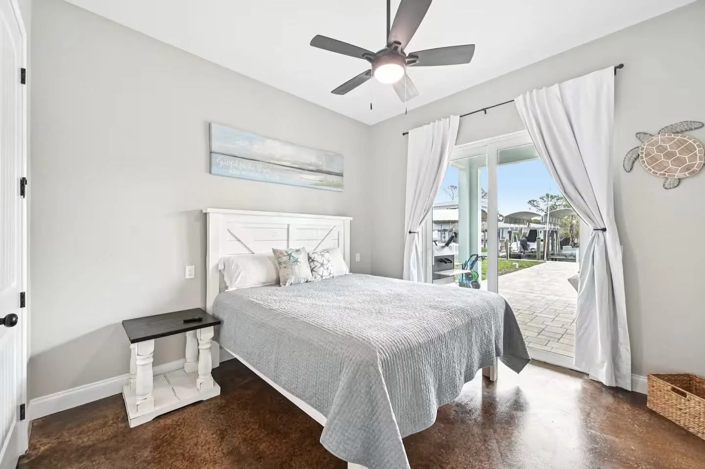 Downstairs Bedroom with Pool Deck Access