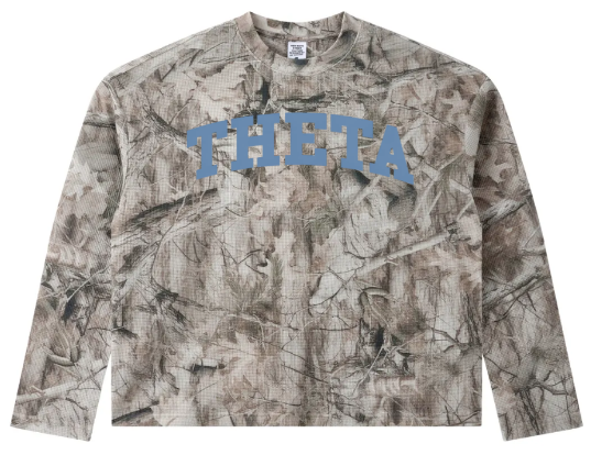 Theta White Camo Waffle Knit Longsleeve