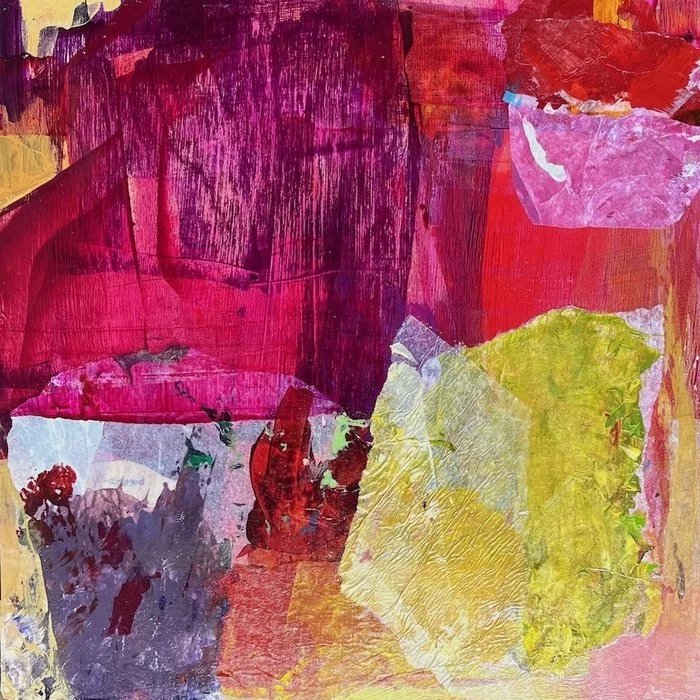 Abstract painting with vibrant colors