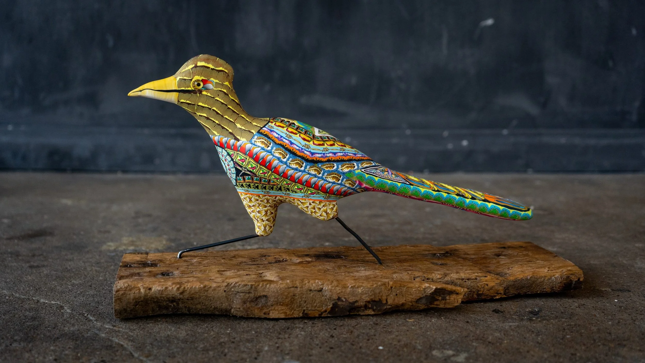 Roadrunner3-18x10x6 - polymer clay sculpture