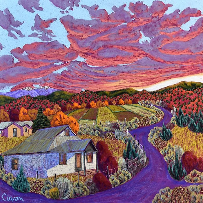 "Sundown's Celebration" - Oil Pastel - 24x24"