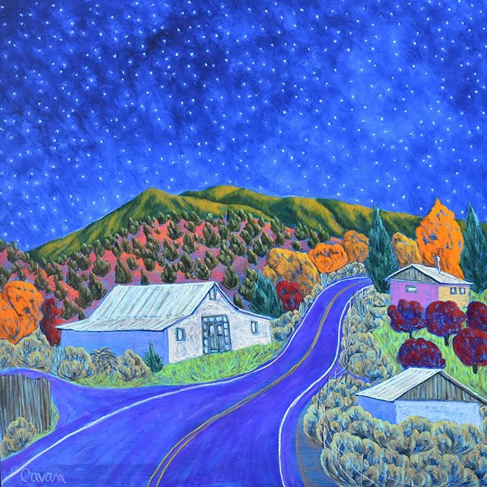 "Vadito Starlight" - Oil Pastel - 30x30"