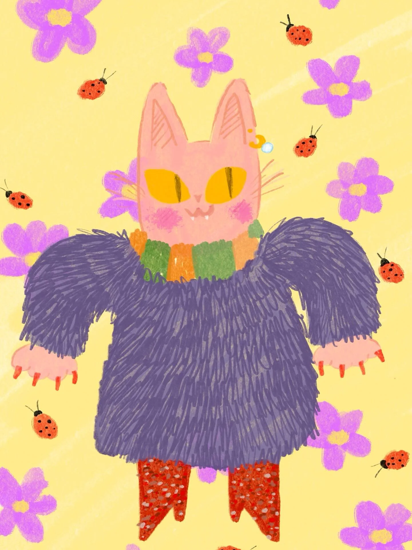 More digital art hairless cat moment! A dream of mine is to own one but not until I’m 65!