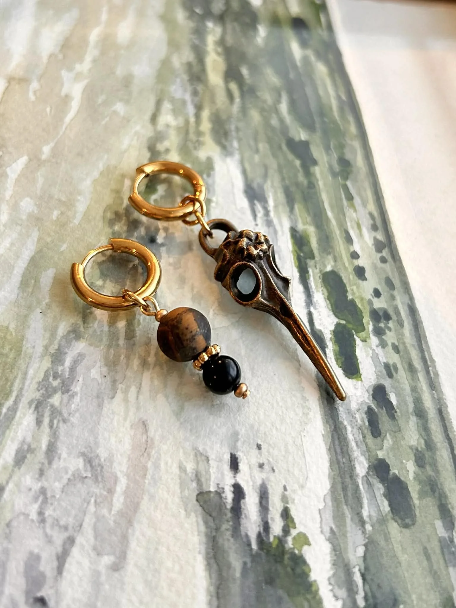 Boucles d'oreilles ◦ Créatives ◦ Raven skull