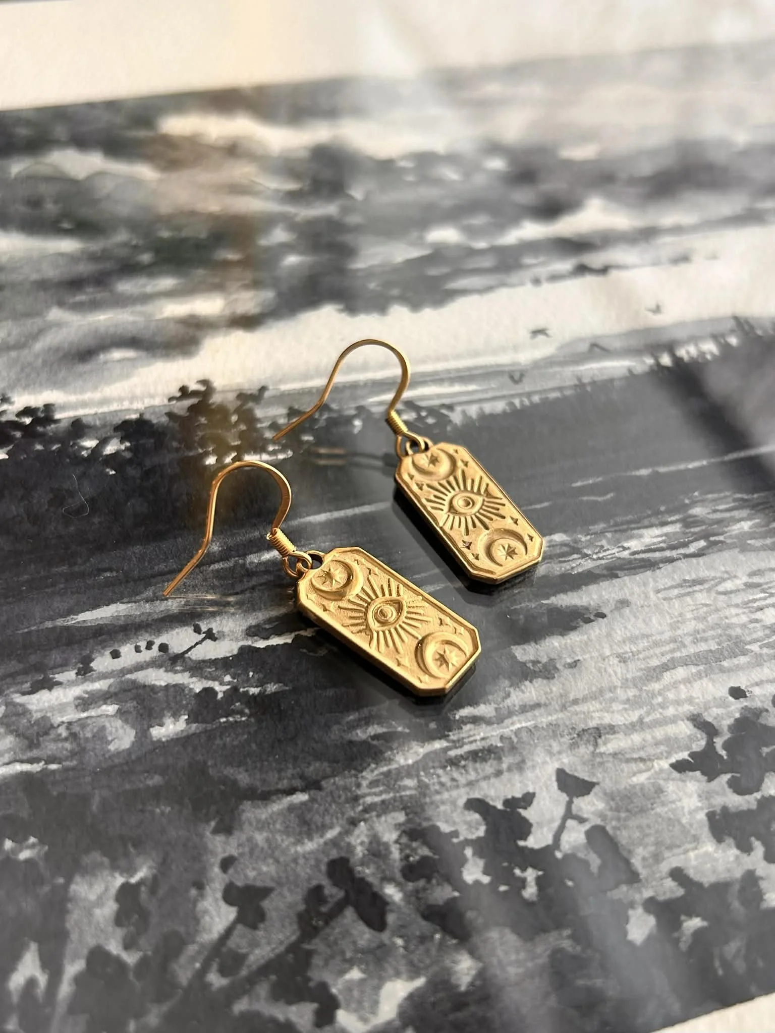 Earrings Essential - tarot card - gold 2.jpg