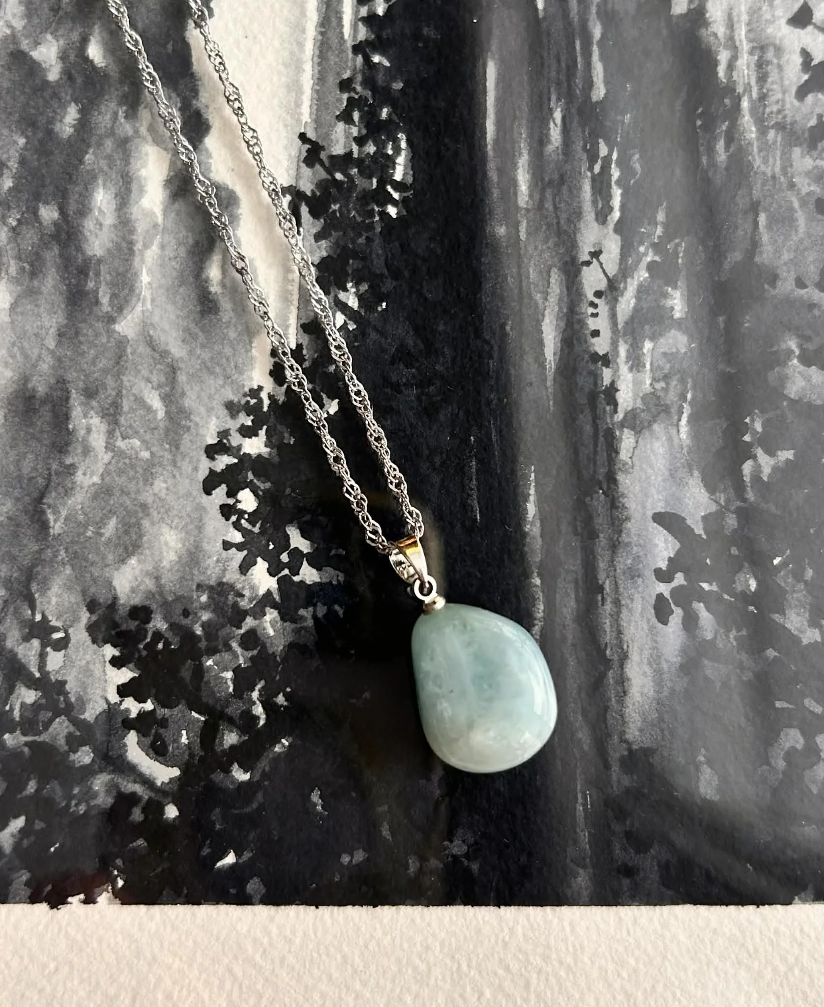 Collier pendentif ◦ Aigue-marine