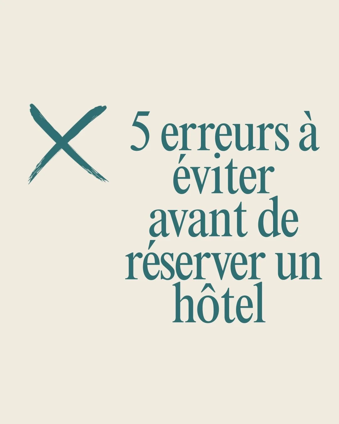 Tu penses que r&eacute;server un h&ocirc;tel c&rsquo;est simple ?
En vrai&hellip; 5 d&eacute;tails peuvent ruiner ton s&eacute;jour 😅
👉 Swipe &amp; sauvegarde pour ne plus jamais te faire avoir.

Besoin d&rsquo;un accompagnement personnalis&eacute;