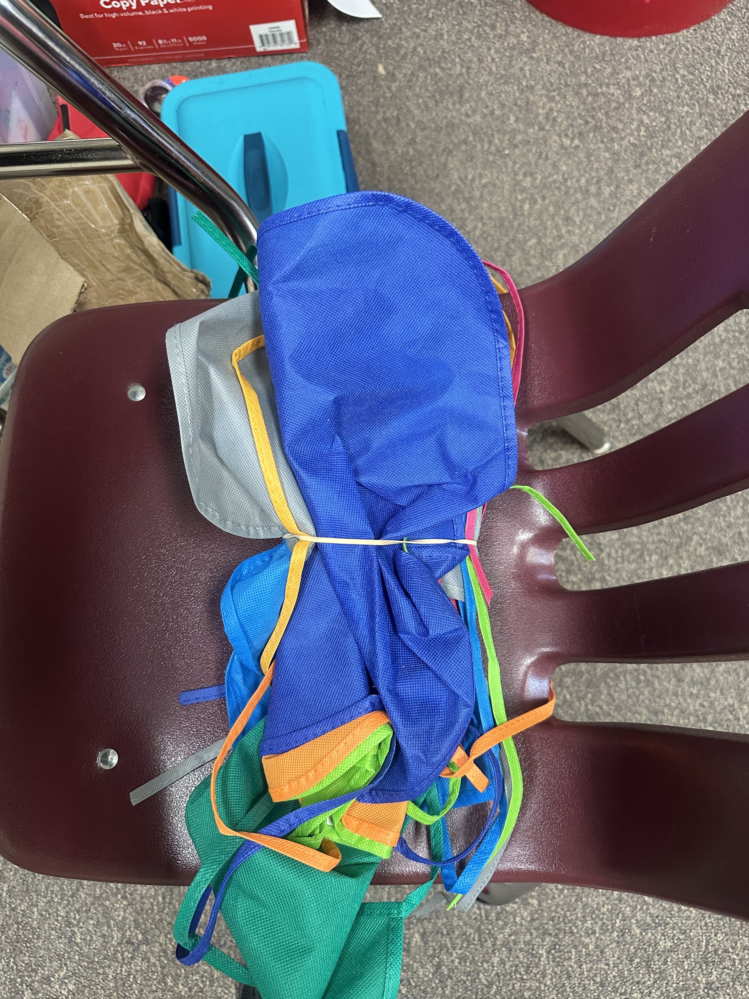 Colored aprons