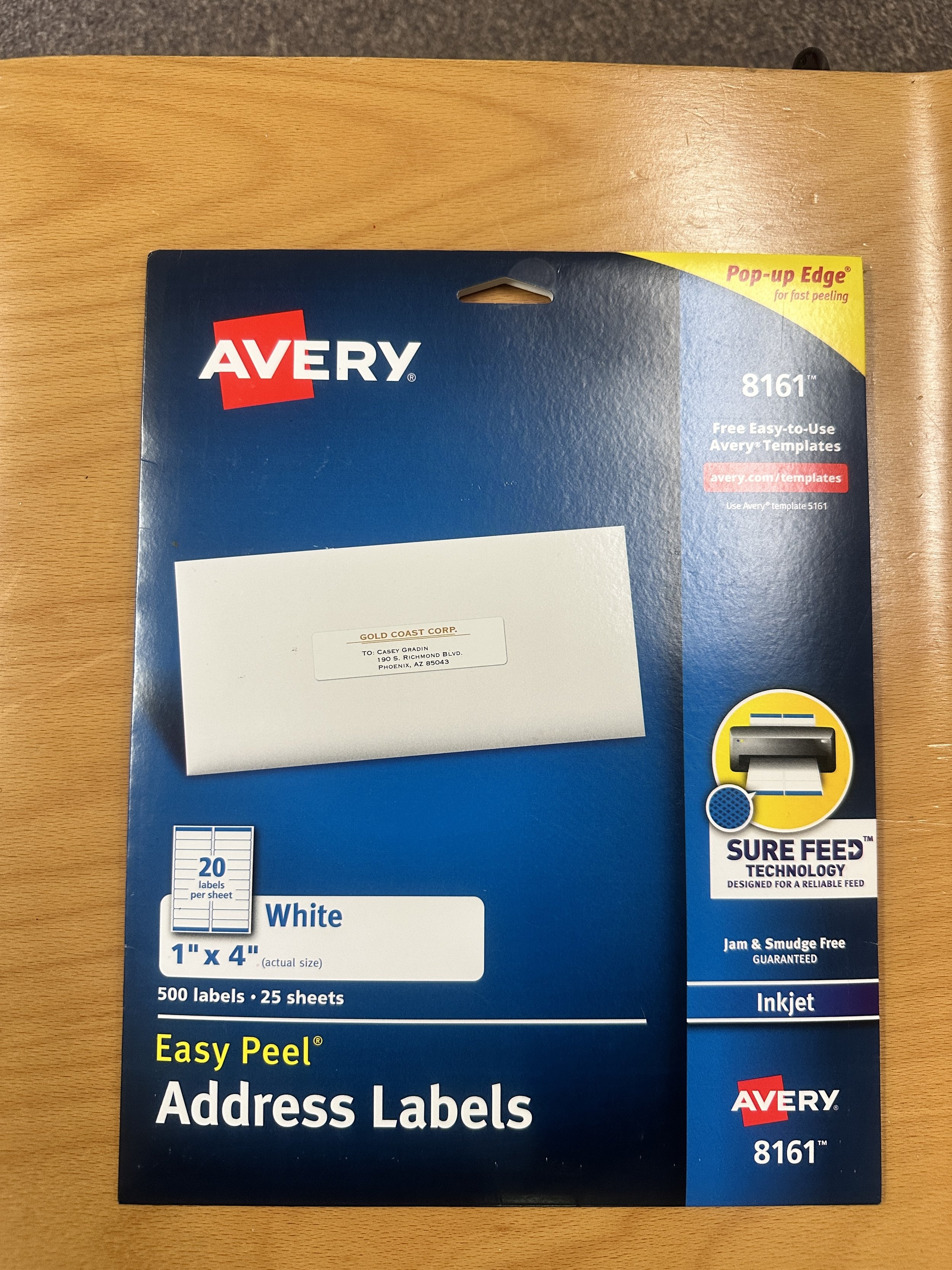 Ink Jet Address Label
