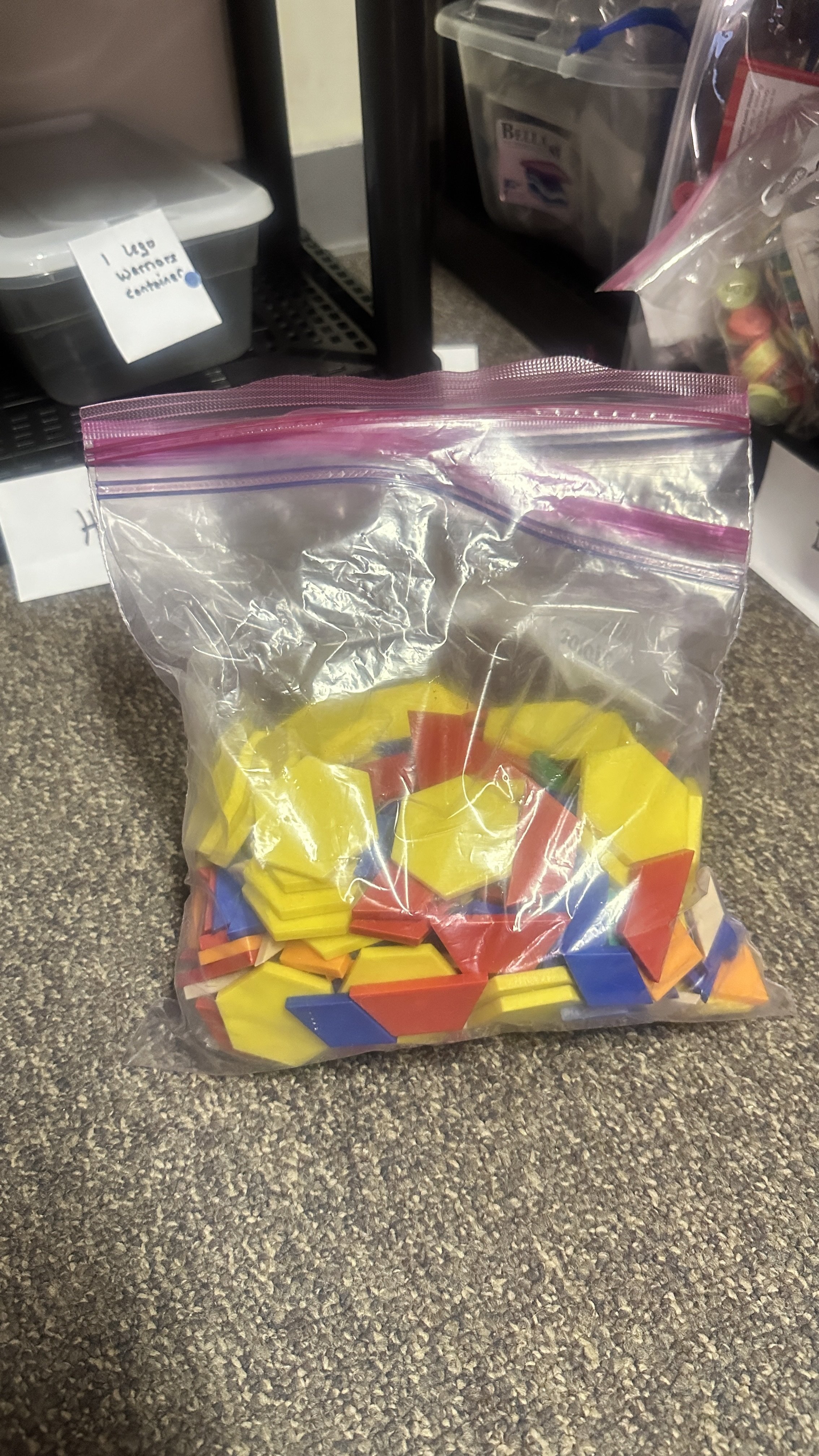 Bag of Plastic Color Building Squares