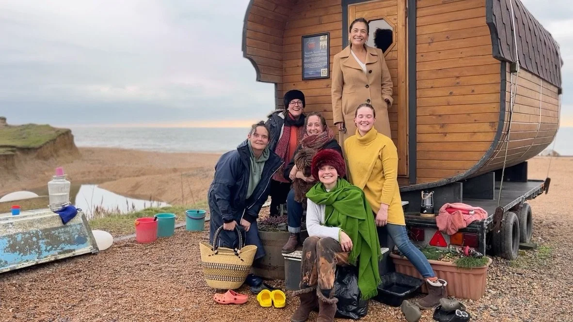 Evocative Seaside Sauna Haus, Sea Town Beach, Dorset Tour Jan 2025