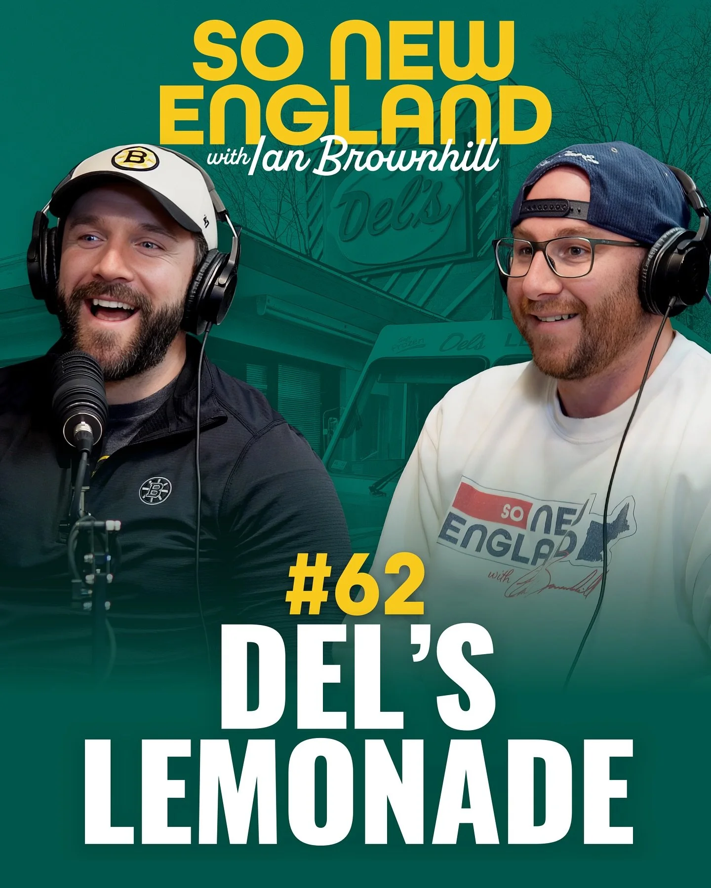 You know it&rsquo;s officially summer in New England when you spot that yellow &amp; green cup 🍋☀️This week the boys sit down with Ben from @delslemonade to talk brain freezes, local roots, and how a family recipe from 1840 became a New England icon