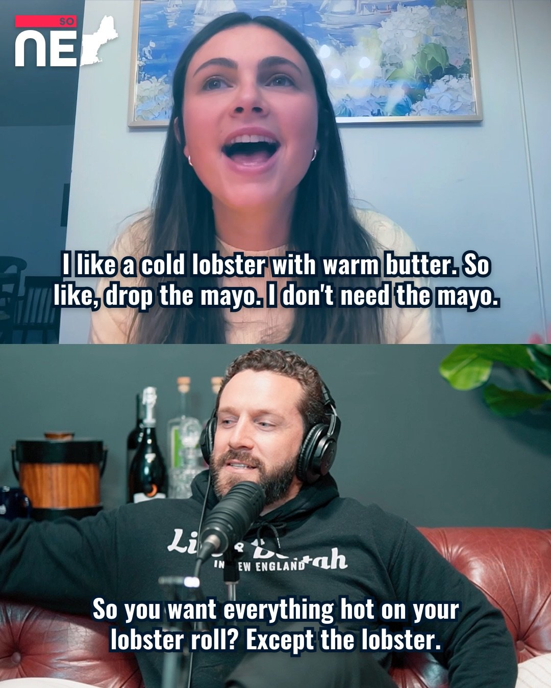 Is cold lobster meat with warm butter an absolute game-changer or a New England crime? 🦞 

Episode 80 of the So New England featuring @platesofportlandmaine is officially live, so hit the link in our bio to listen or watch the full debate! 🎧🔥 

Wh