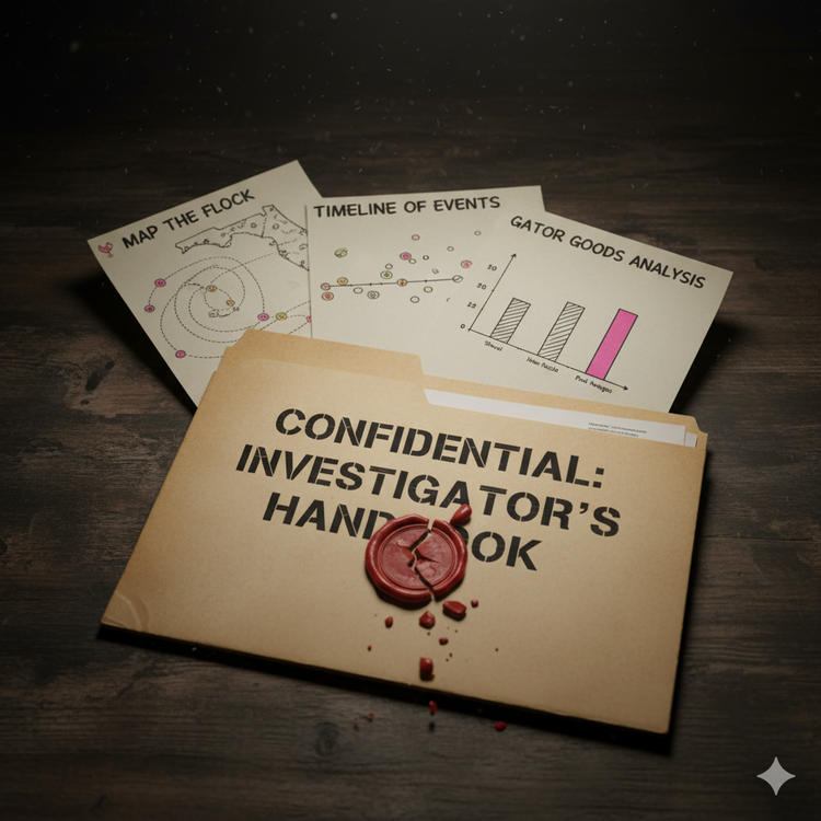 Confidential file with charts spilling out