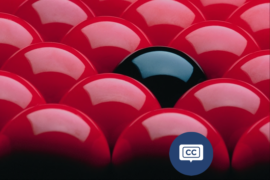 Image of a black ball inside a group of red balls for the Filter the View exercise. Video tutorial included with full text transcript available below.