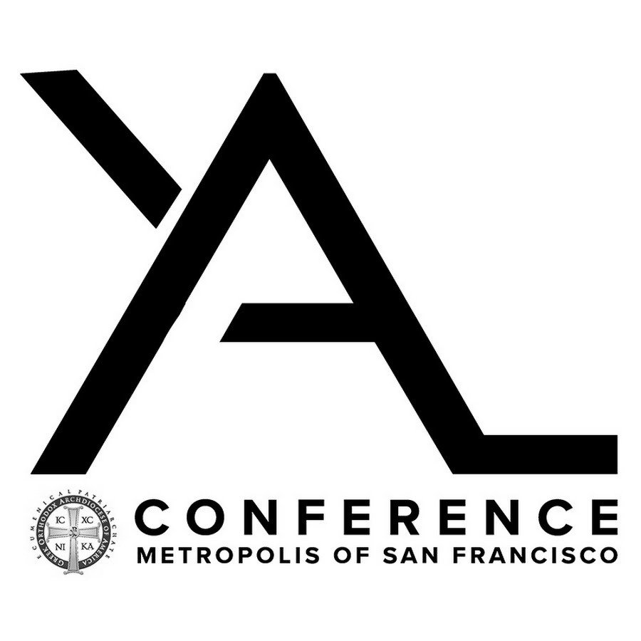 Logo for the conference of the metropolis of San Francisco featuring a stylized 'A' and the text 'Conference Metropolis of San Francisco'