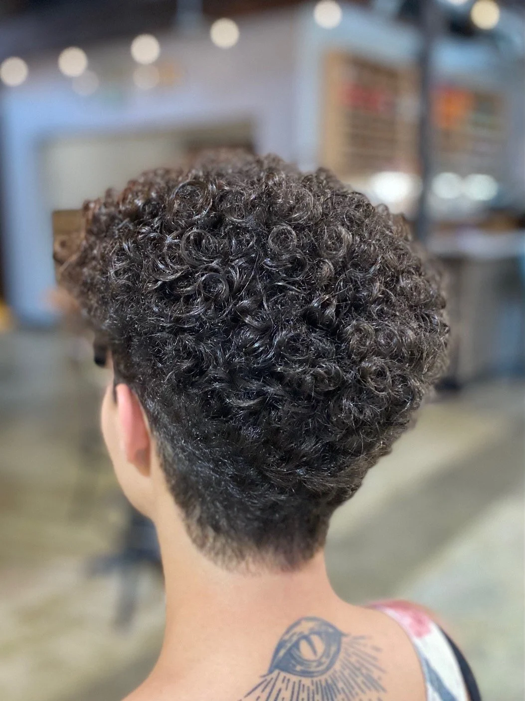 short precision curly curls hair