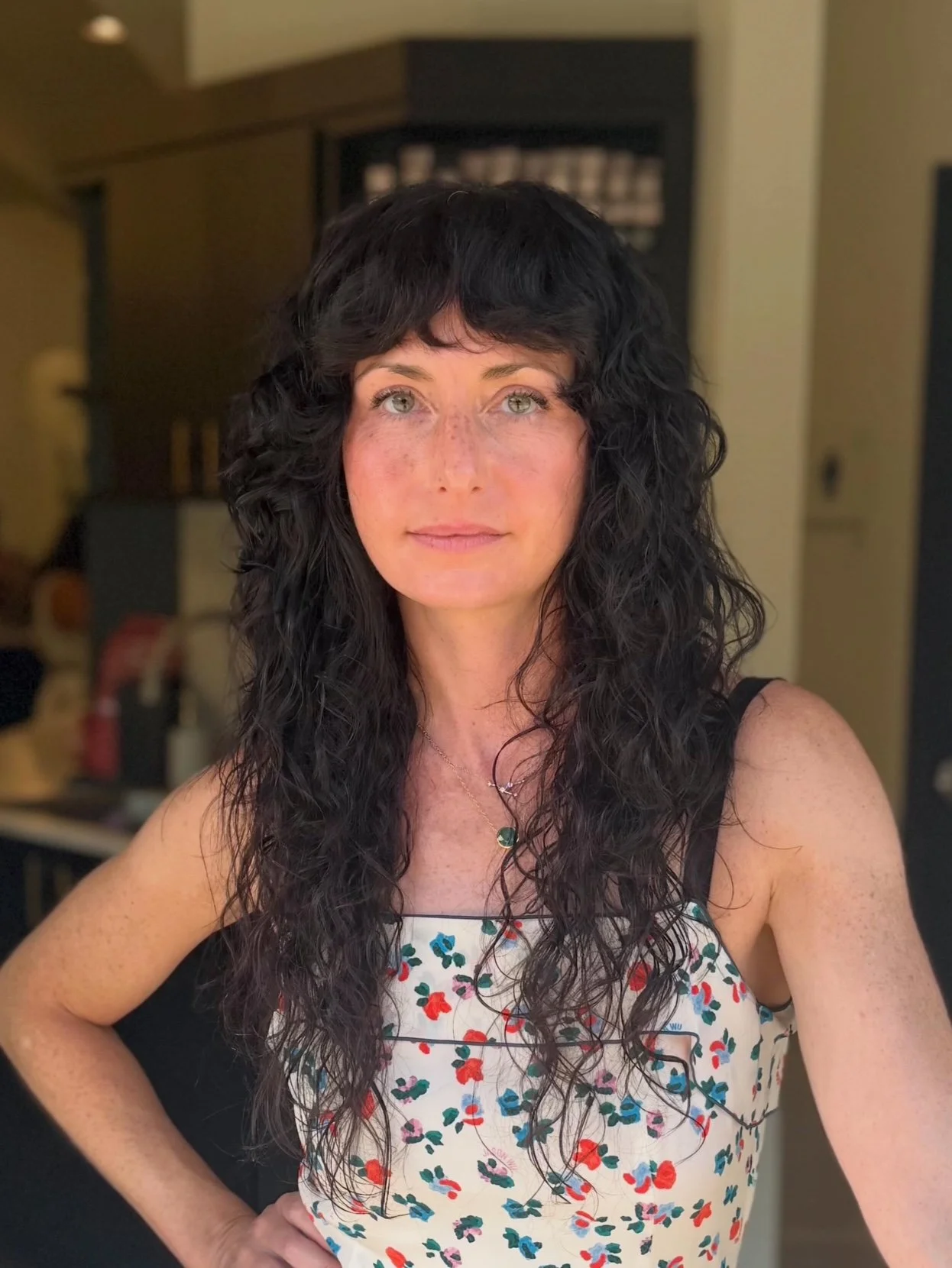 curly modern shag razor cut elf hair