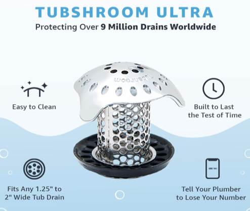 tub shroom hair catcher for shower and tub
