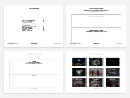 Guide Plan FREE Business Plan Guide Template — Sander Gee– Creative Direction ...