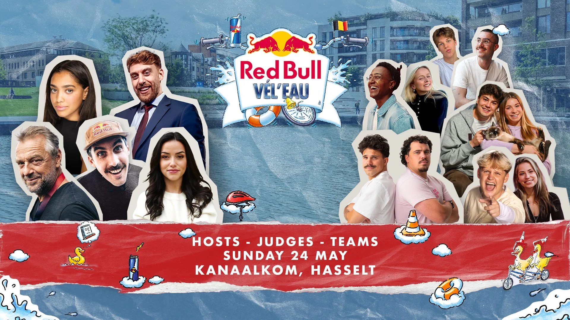 Red Bull Vél’eau 2026 Kanaalkom, Hasselt design by Sander Gee Graphic designer