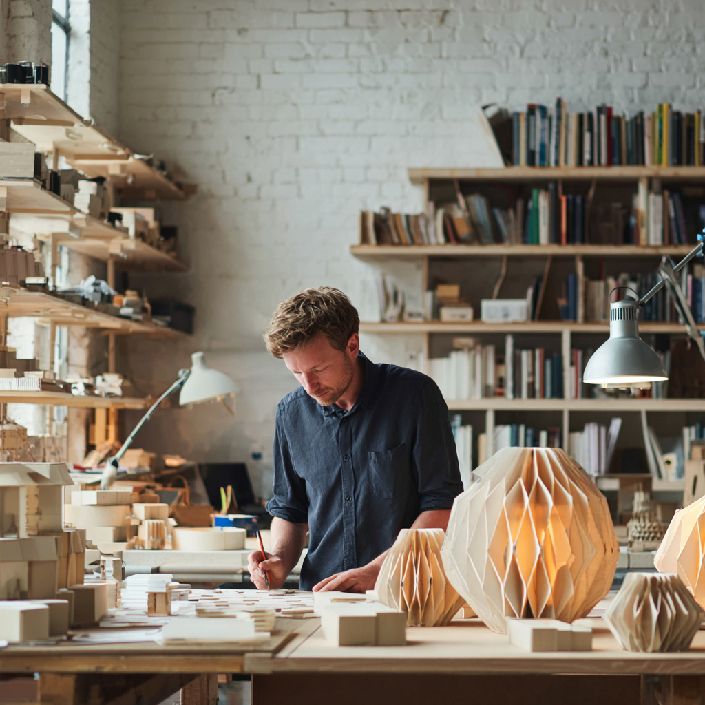 Guy working on product prototypes