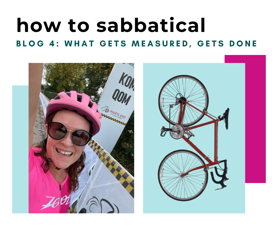 How to Sabbatical 4: What Gets Measured, Gets Done