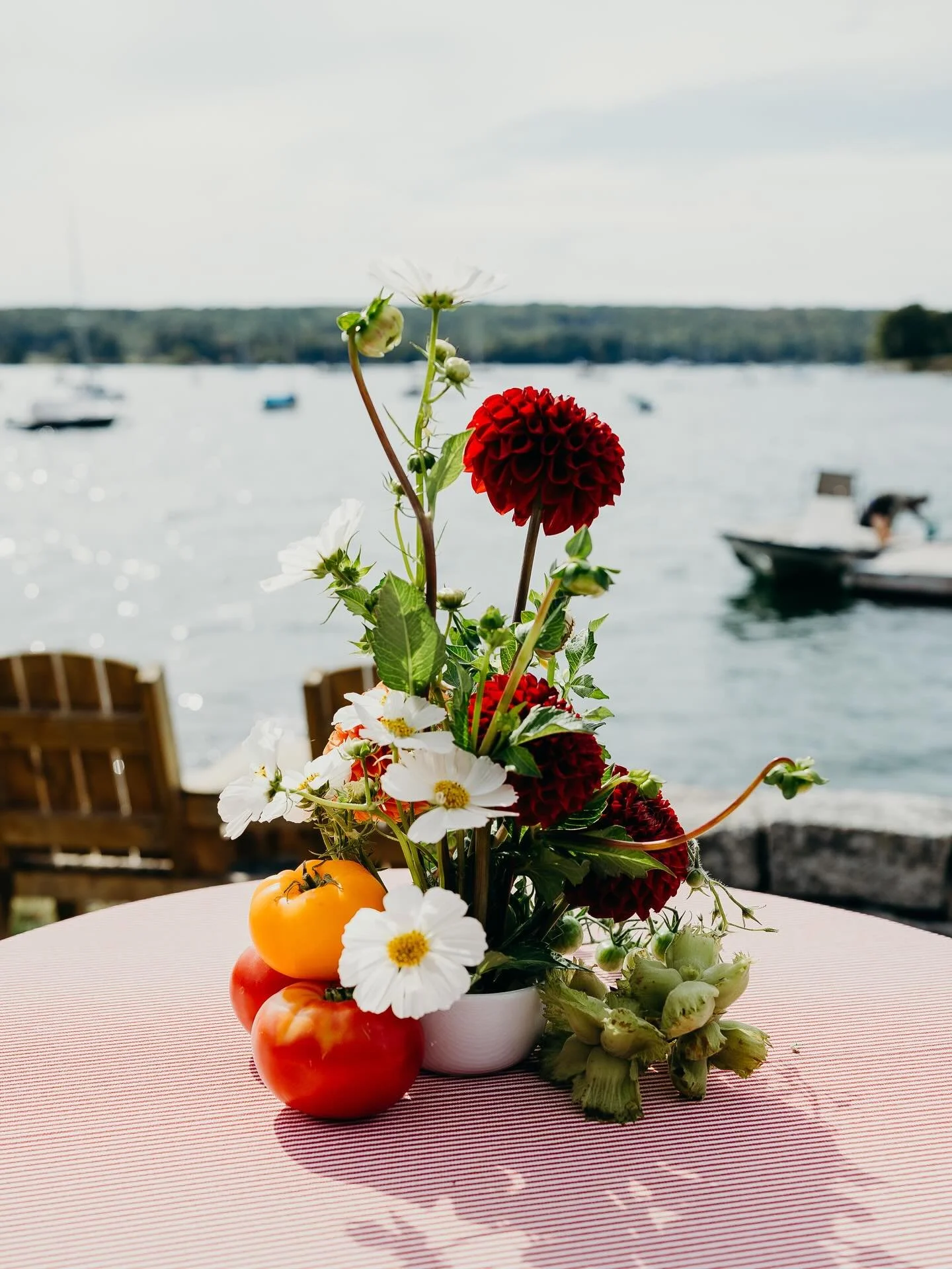 It&rsquo;s a balmy 8 degrees today in Maine, so I&rsquo;m pretending to be back at the most perfectly untouched land and kitschy yacht club in Blue Hill this past summer!

I had so much fun designing these unique mini arrangements for each cocktail t