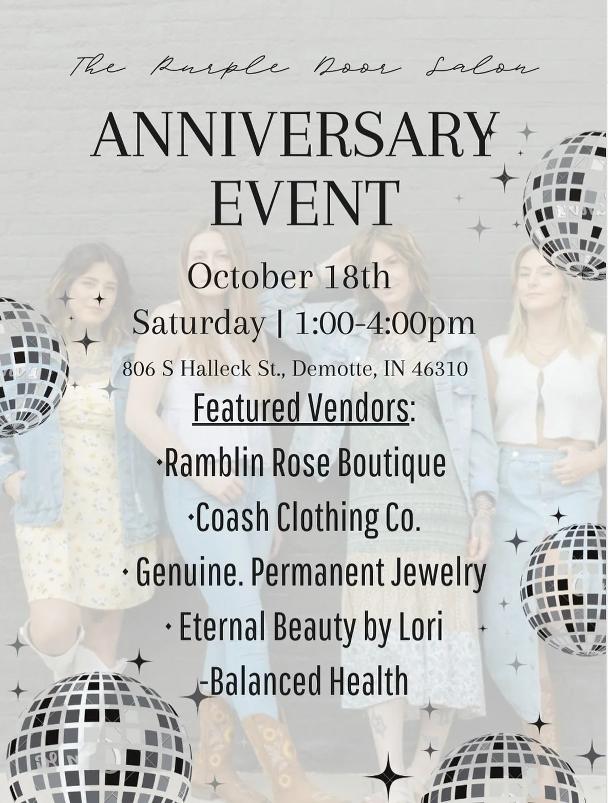 Join Us This Saturday! 

We&rsquo;re so excited to be part of The Purple Door Salon&rsquo;s Anniversary Event from 1&ndash;4pm, featuring so many amazing women-owned businesses 💜

Stop by our Balanced Health table featuring our holistic wellness pro