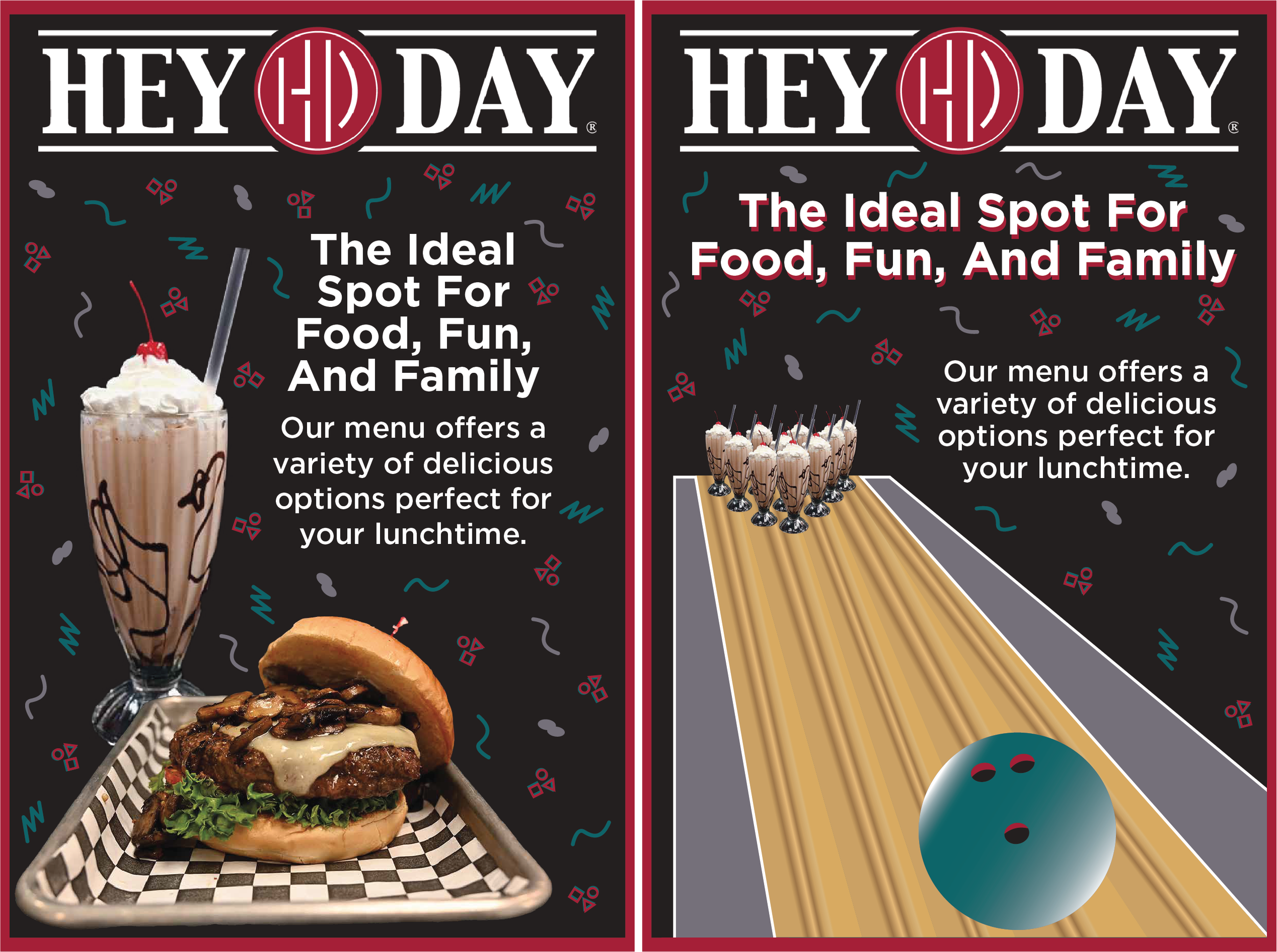 Poster examples for HeyDay Entertainment. Created as part of the interview process.