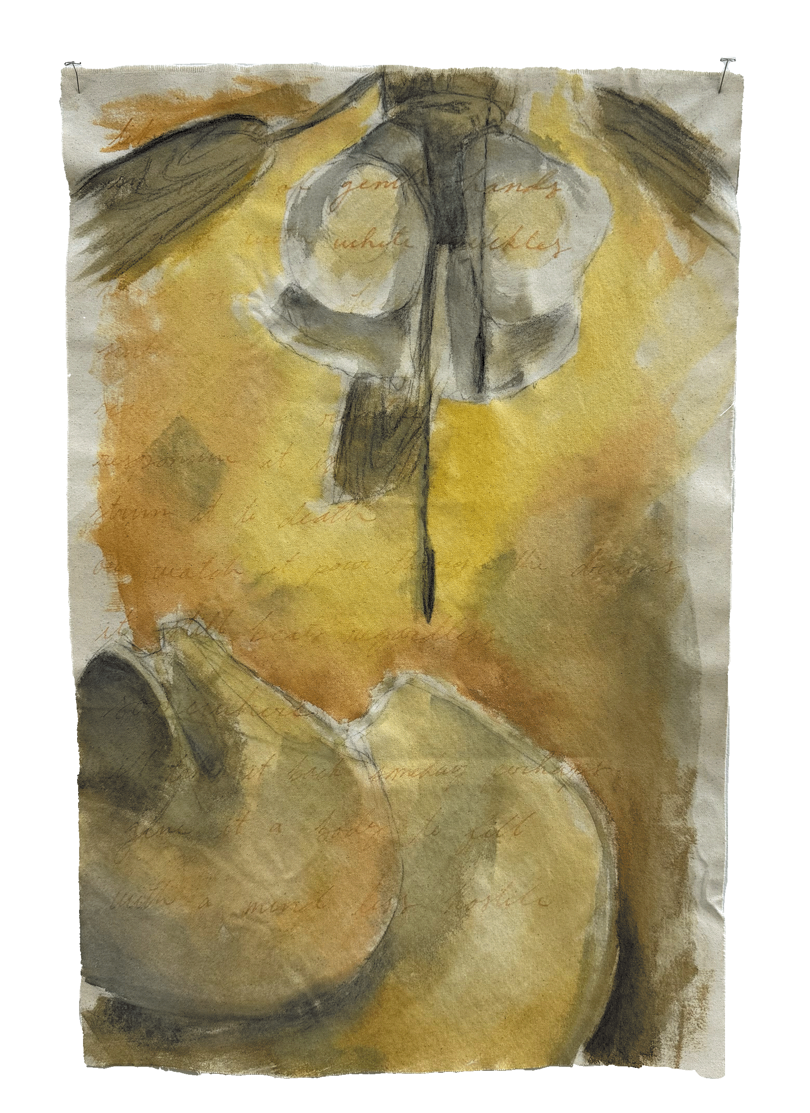 A mind less hostile
Acrylic and charcoal on unstretched canvas
32 x 21.5 inches
