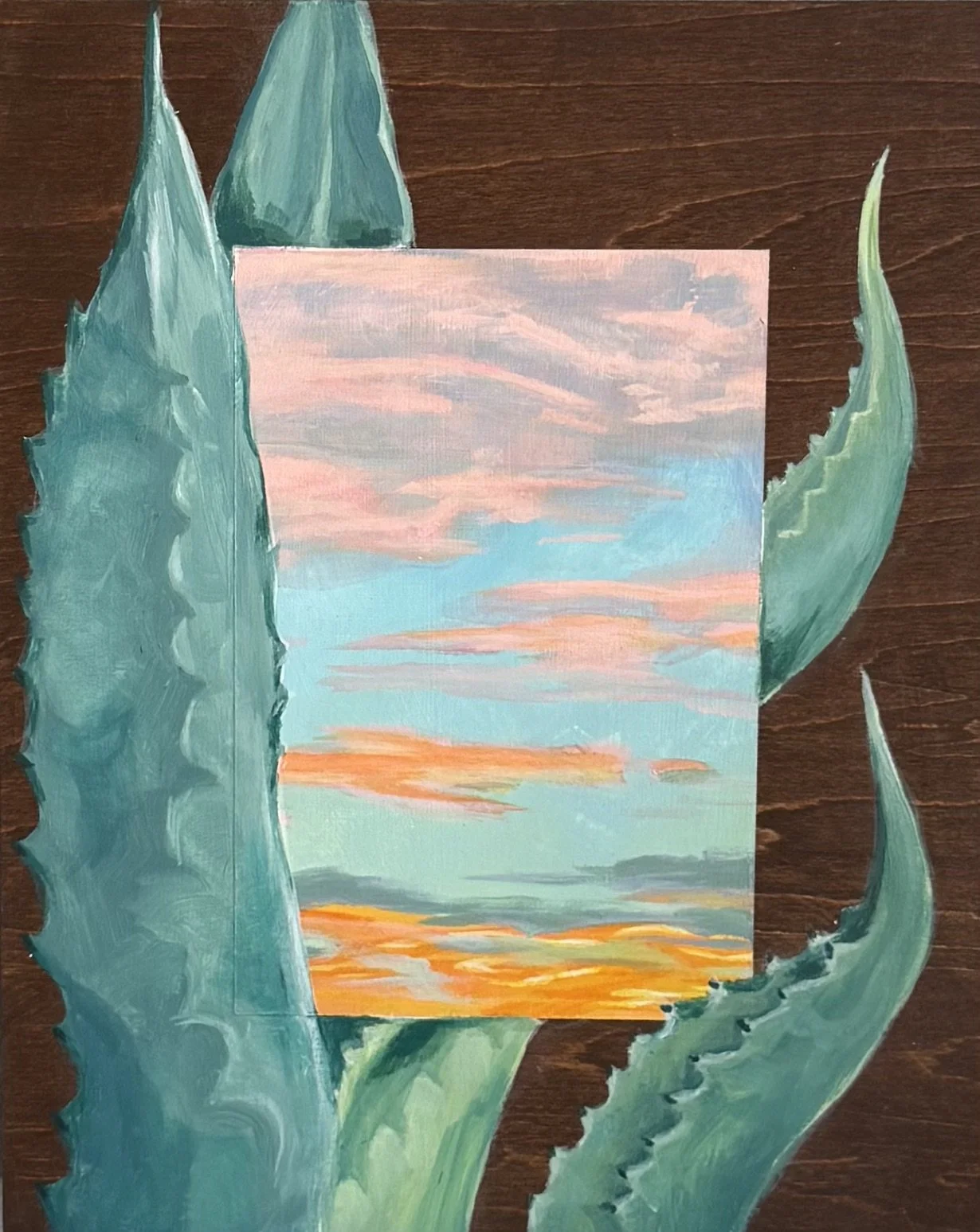 Window to Texas No. 6 (2025)
Acrylic on Wood Panel 
8x10