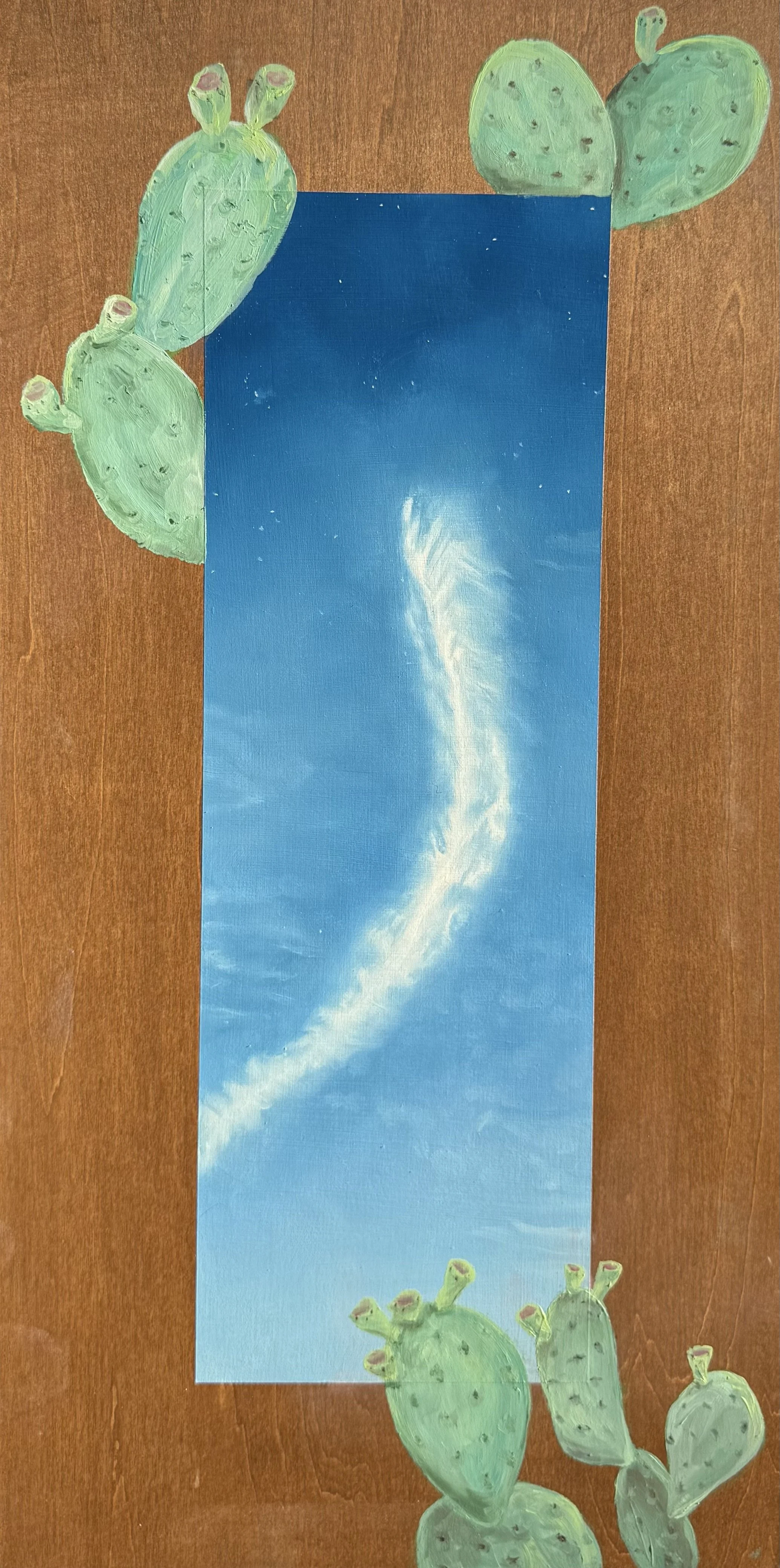 Window to Texas No. 8 (2025)
Oil on wood panel 
24 x 12