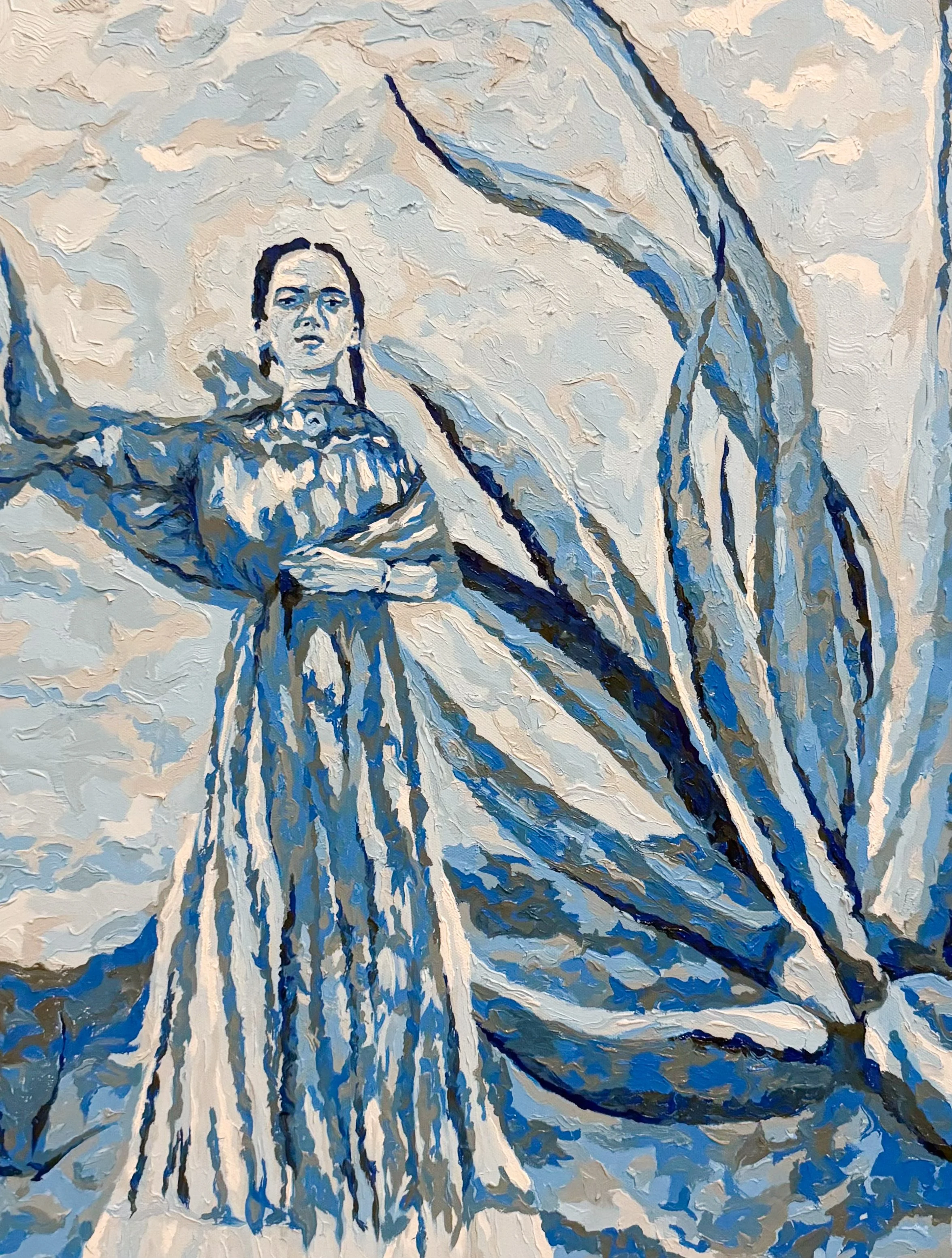 Frida in blue (2024)
Oil on canvas
24x18