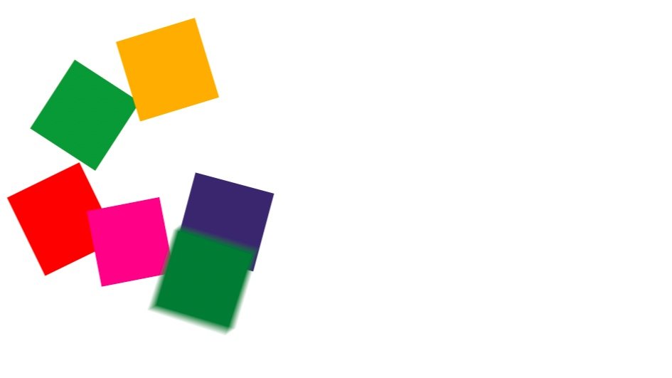 Key frames from the animations showing motion and color transitions.