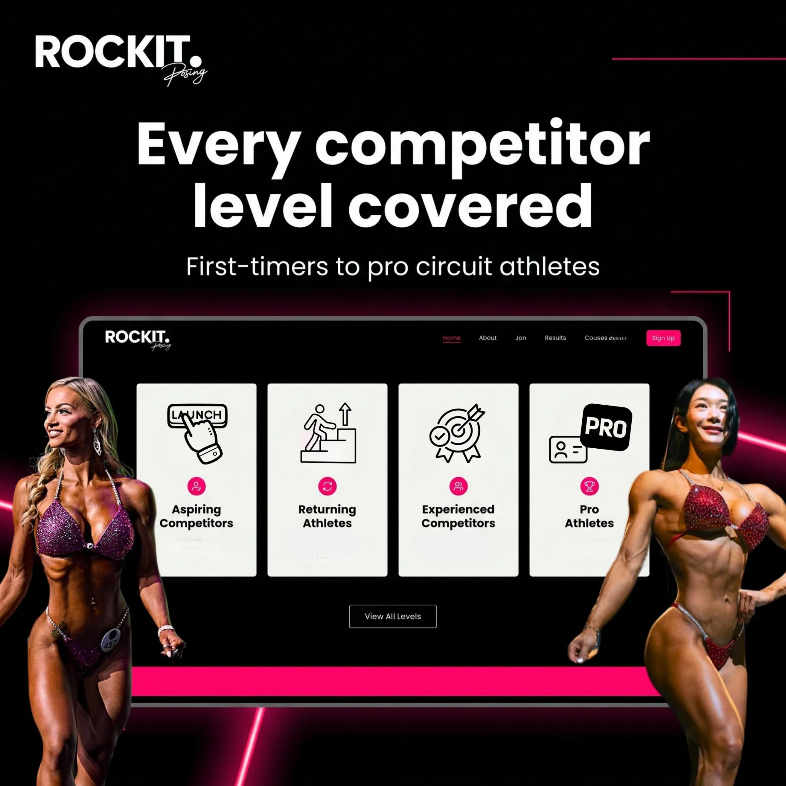 Whether you&rsquo;re competing for the first time or preparing for your pro debut, we cater to every level and phase of your journey 📈 

Don&rsquo;t rely on the odd in person class alone to master the art of posing. 

Excel in your presentation and 