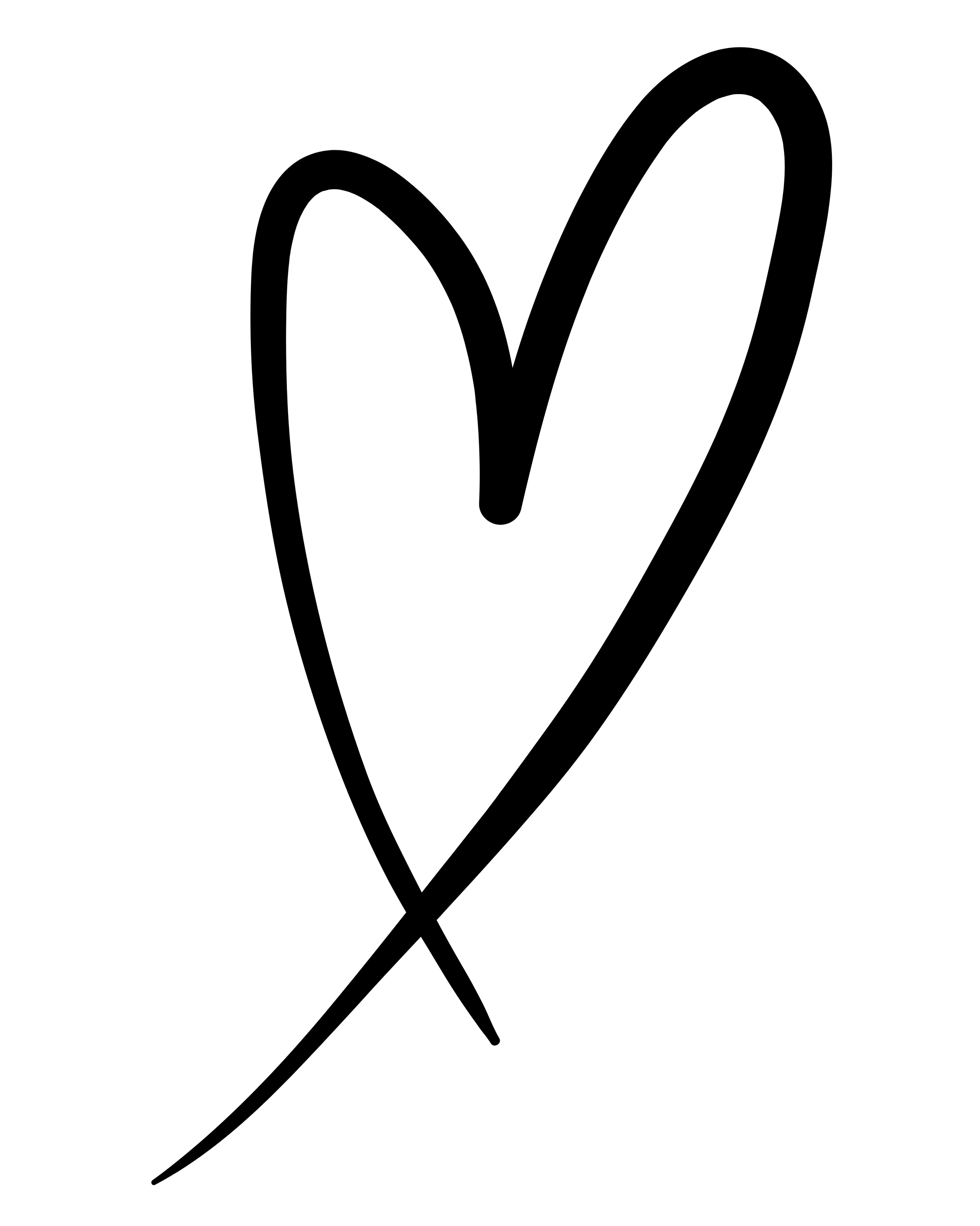 Geometric drawing of an outline square with sections divided by vertical, horizontal, and half circle lines.
