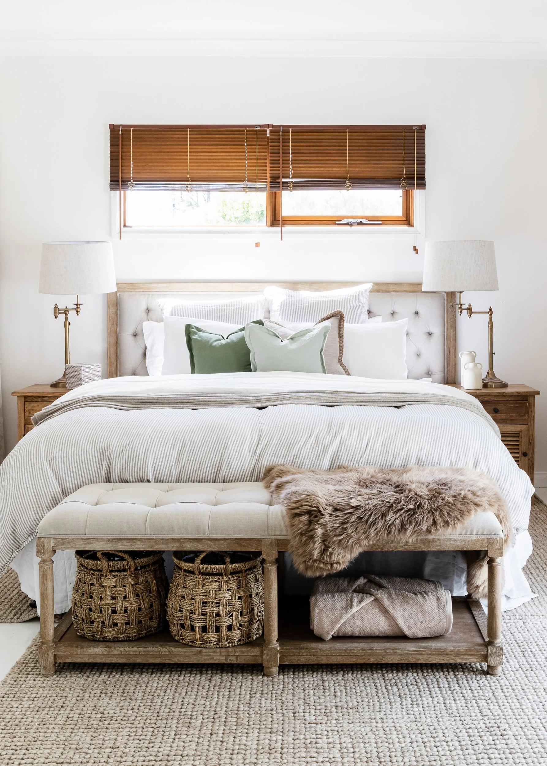 A chic bedroom with designer furniture and ambient lighting, captured in a timeless editorial manner by Sydney's Diego Pinto